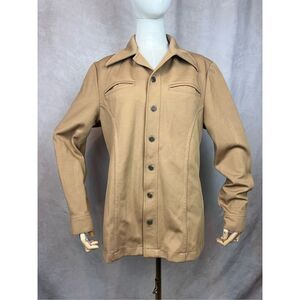 Vintage 1970s Lee Polyester Button Front Jacket Western Medium/Large Rockabilly